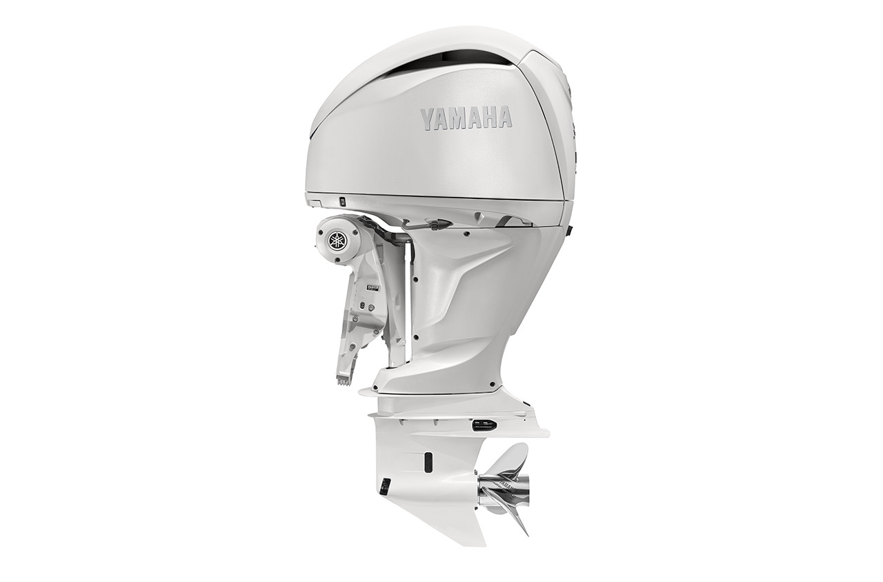 Yamaha 350hp White DEC Outboard | Digital Electronic Controls, 25" Shaft, Counter Rotation | LF350XSA2